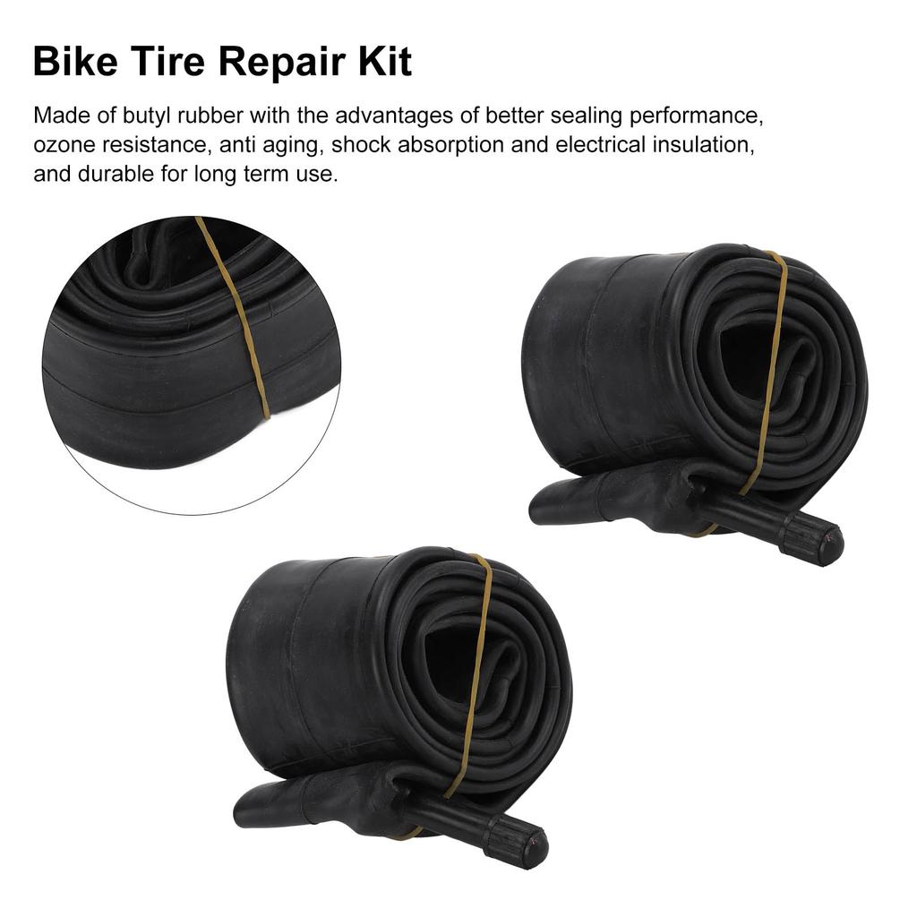 Bike Tire    Tool Kit Butyl Rubber with  lacement Inner Tube Round Patches Tire Levers