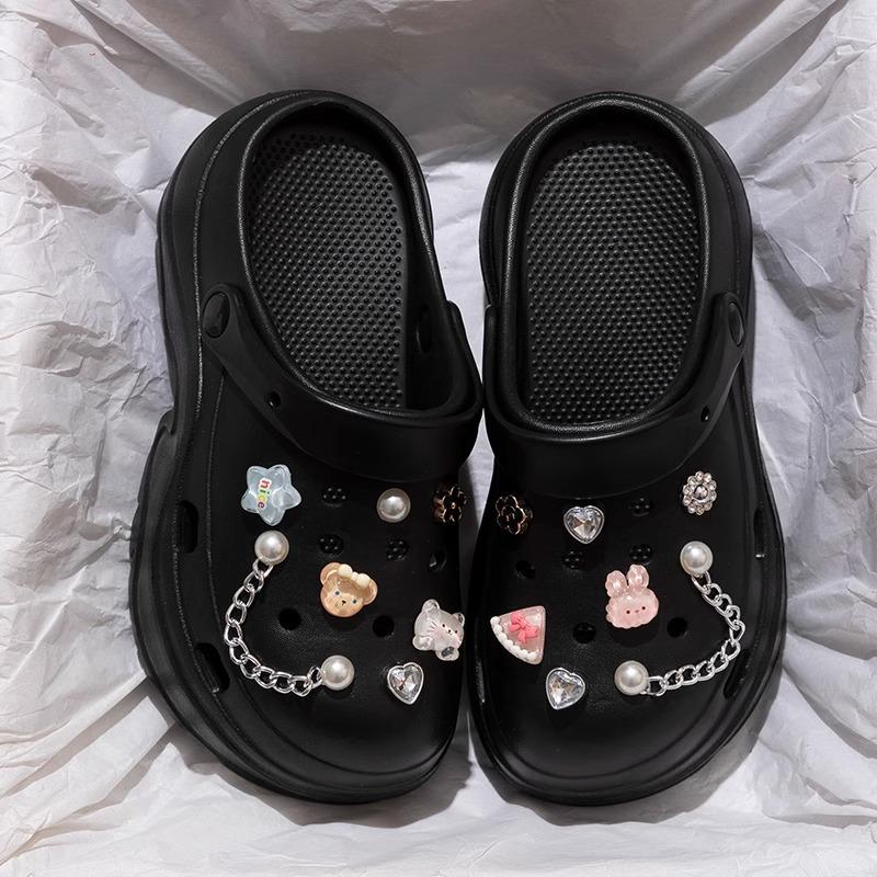 Women's Chunky Height-Boosting Odor-Resistant EVA Beach Sandals - Trendy Summer Baotou Slippers