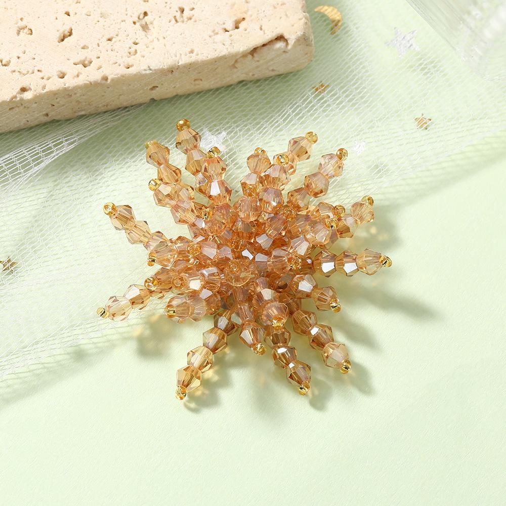Handmade Braided Imitation Crystal Flower Jewelry for Earrings, Clothing, Hats, Bags