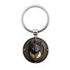 Egyptian Black Cats 2D Flat Keychain Alloy Portable Designs for Keys and Bags