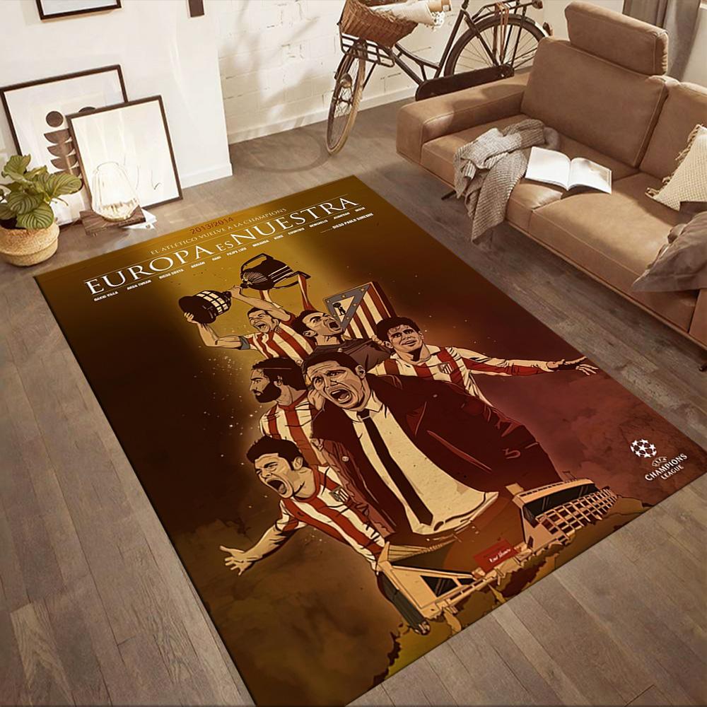 Atletico Madrid Carpet Suitable For Foyer Decorate Room Dormitory Game Room Antislip Rug Anime Office Decor Perfect Gift For Womenmen