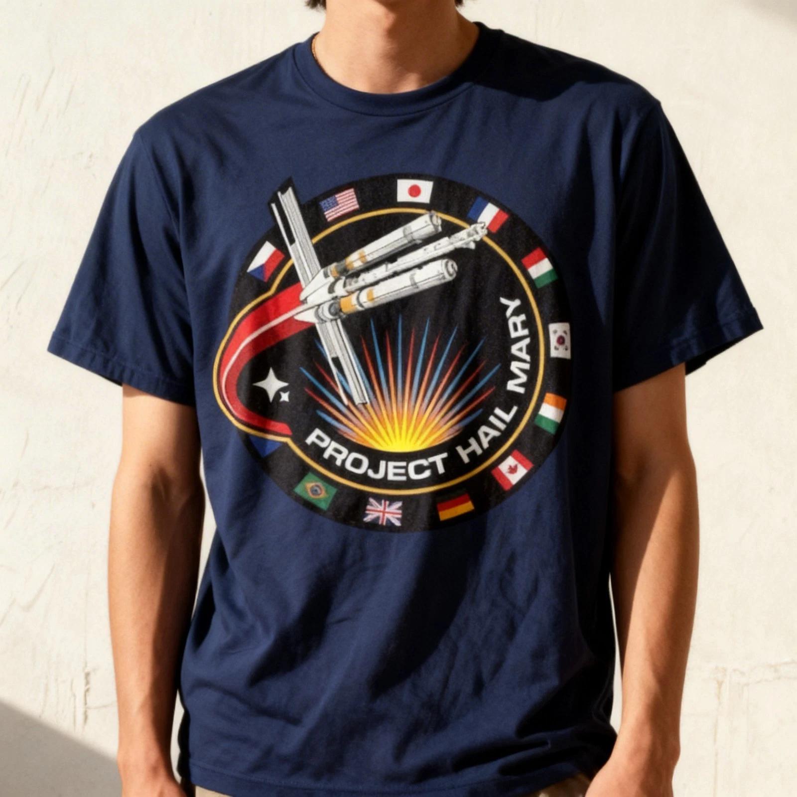 Project Hail Mary Spaceship Mission Badge Poster T-Shirt 2XL