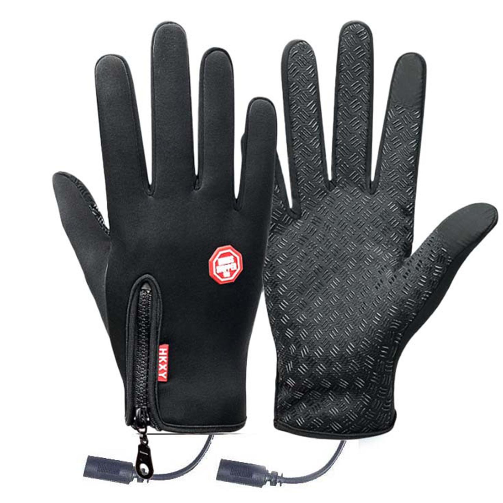 

Winter Heated Gloves Screentouch USB Headed Gloves for Sport Activity Full Finger Skiing Cycling Gloves for Men Women M