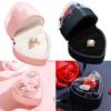 1Pc Marriage Proposal Creative Design Valentine's Day DIY Jewelry Box Romantic Preserved Flower Rose