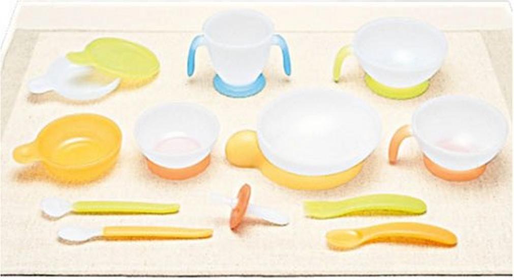 Combi Baby Label Baby Tableware Set W Step-Up