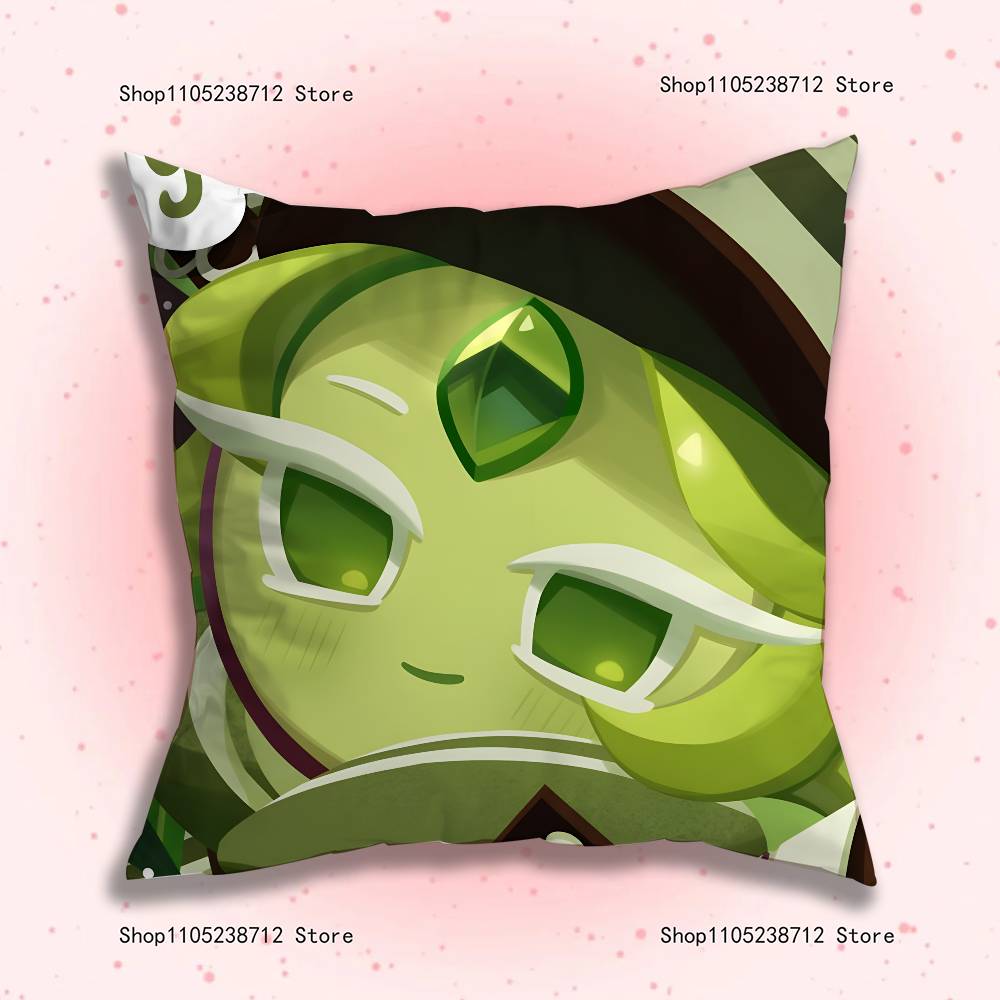 Funny Game Cute C-Cookies R-Runing Pillow Case Cute Anime Peripherals Bedroom Sofa Decorative Cushion Cover Soft Cushion Cover