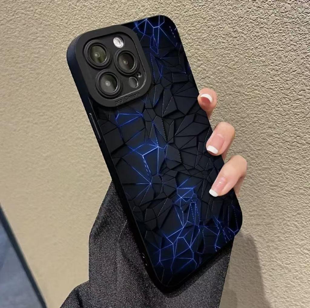 Blue flash is suitable for iphone17pro mobile phone case Apple 15 anti-drop 14 foreign trade 13promax new 16x personality