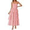 European and American women's clothing popular sleeveless off-the-shoulder pleated layered tube top long vest skirt