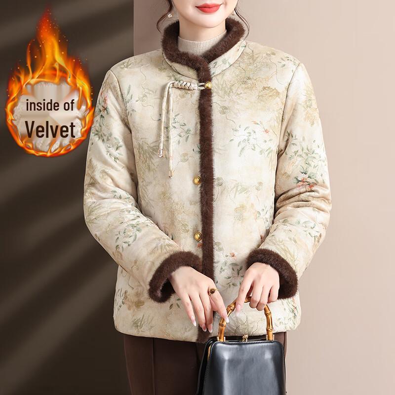 

XUEXI Women s Plush-Lined Winter Cotton Jacket