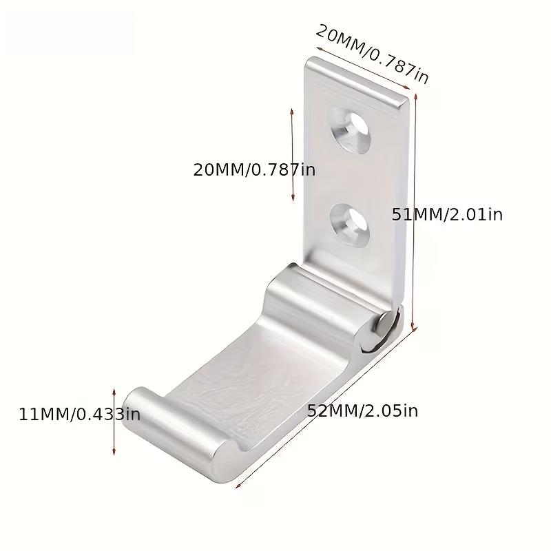 1pcs Heavy-Duty Aluminum Alloy Folding Coat Hooks – Wall-Mounted, Rust-Resistant, for Coats, Towels, Hats, Bags, Gear