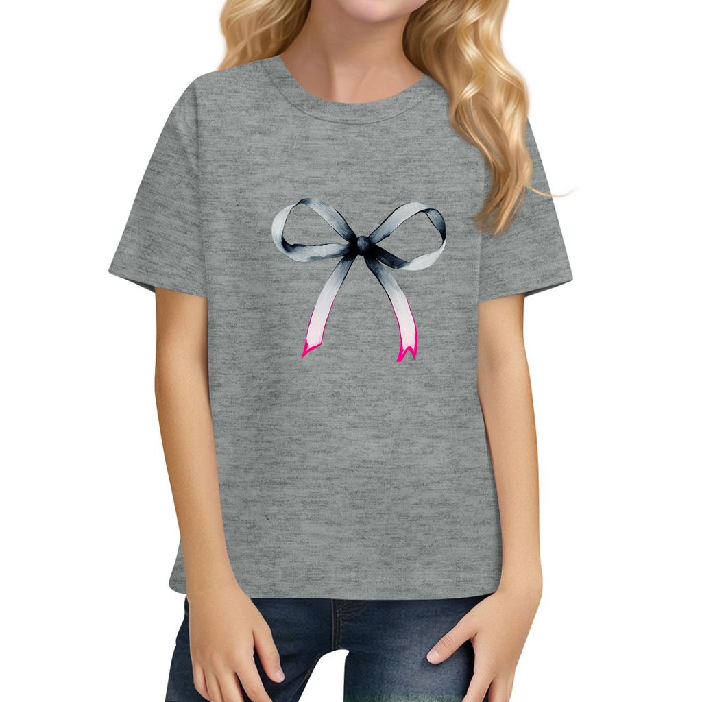 Children's Daily Casual Short-sleeved Color Tops T-shirt