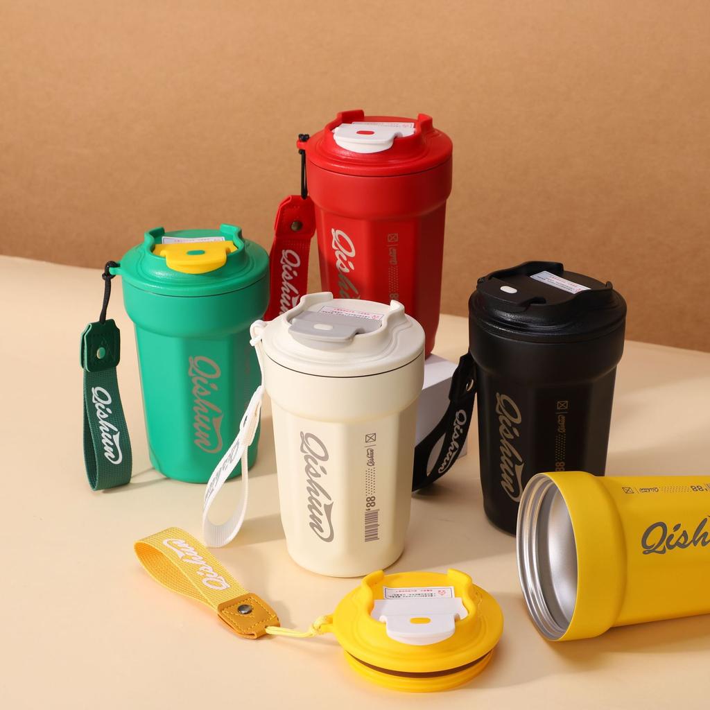High Value Coffee Cup 316 Stainless Steel Thermal Insulation Cup Portable Outdoor Accompanying Rope Car Cup