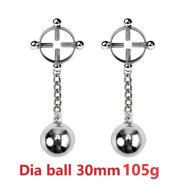 Stainless Steel Adjustable Nipple Clamps With Chain Set Woman Nipple Clips Breast Bondage Restraint Slave Female Sex Toy