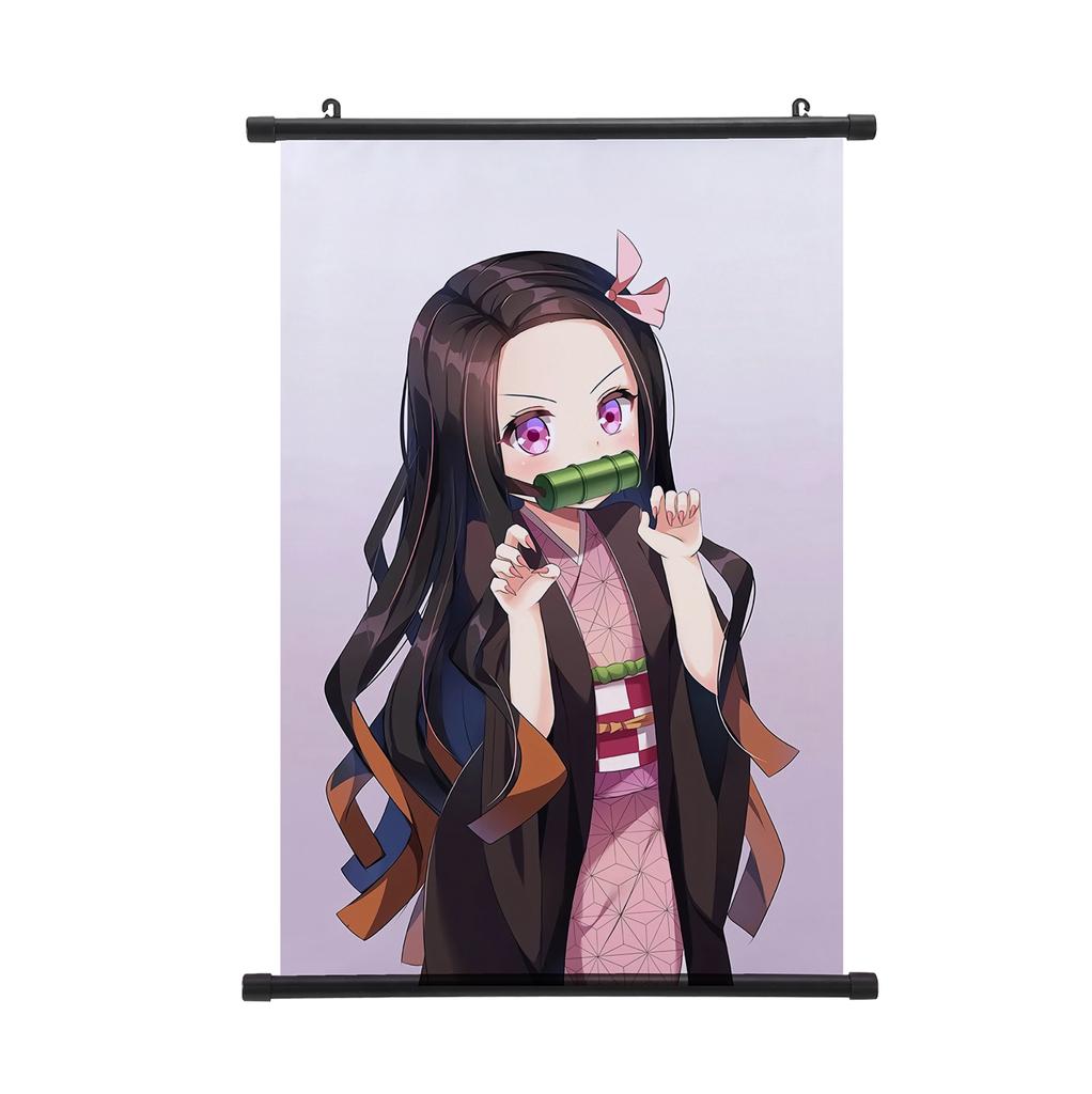 Demon Slayer Nezuko Poster Tecknad Kimetsu No Yaiba Rullposter Vägg Rullposter Populärt Mönster Målning Poster