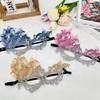 Breathable Butterfly Masquerade Mask Rhinestone Gradient Party Mask  For Theme Party Prom Cosplay