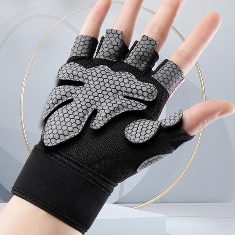 Gym Fitness Gloves For Men Women Full Hand Padding Half Finger Gloves Workout Gloves For Weight Lifting Cycling Fitness