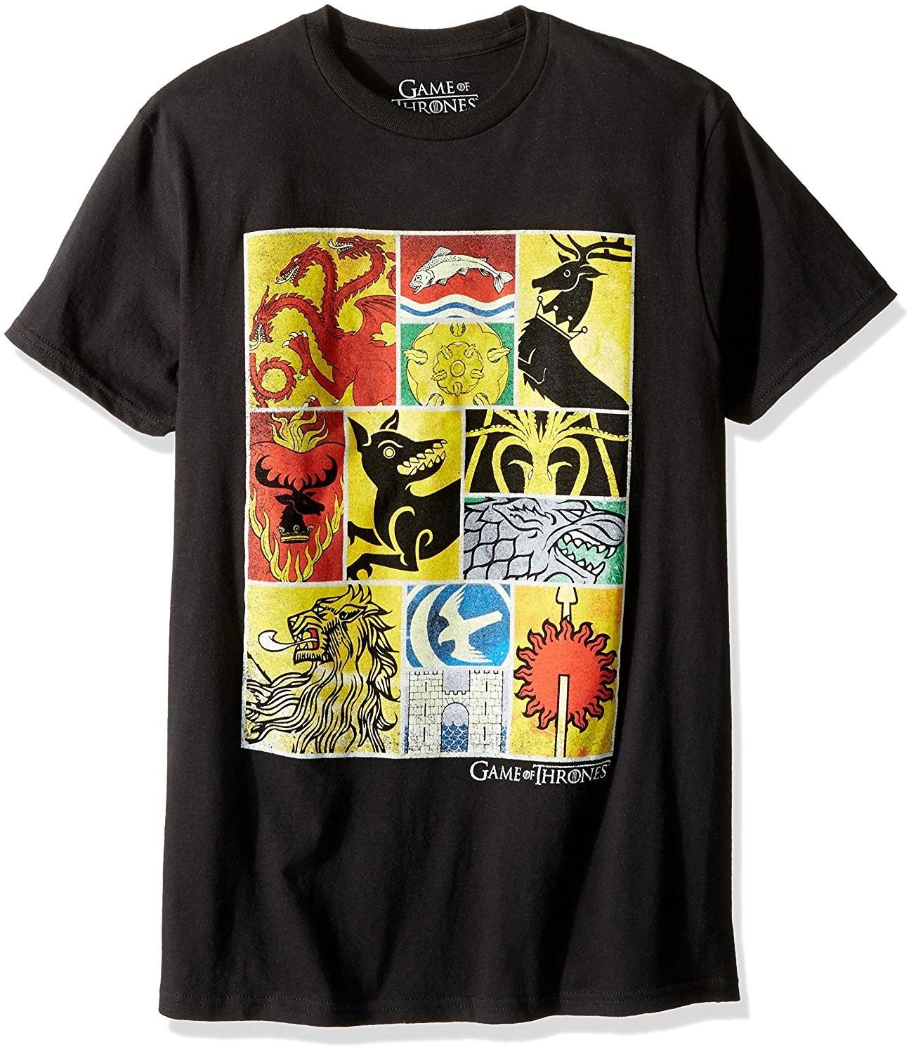 GAME OF THRONES HBO Multi House Sigils T-Shirt Black S-2XL NEW XXXL