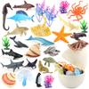 Dolphins Sharke Penguins Children Marine Animal Figures Set Model Toys Decor