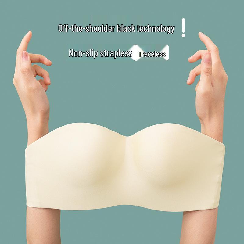 Glänzender nahtloser BH in Übergröße ohne Bügel für Damen - Dünner Stil, formend, Seitenhalt