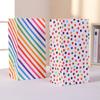 Rainbow Colorful Dot Stripe Paper Bag Gift Bags Wedding Party Open Top Stand Up Favor Bags DIY Candy Birthday Supplies