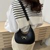 Temperament versatile women's bag fashion bow underarm bag niche design shoulder messenger bag