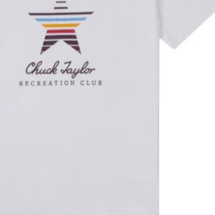 Converse T Shirts Unisex White Crew Neck Moderate Straight Fit 10025627-A01