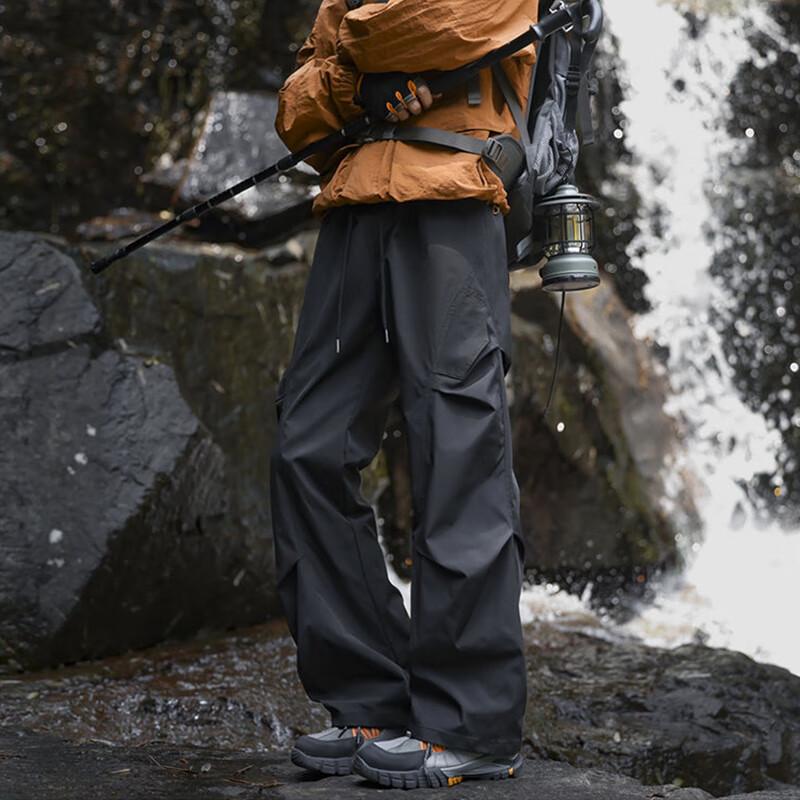 Wassup Sohot Wrinkle-Effect Straight-Leg Cargo Pants