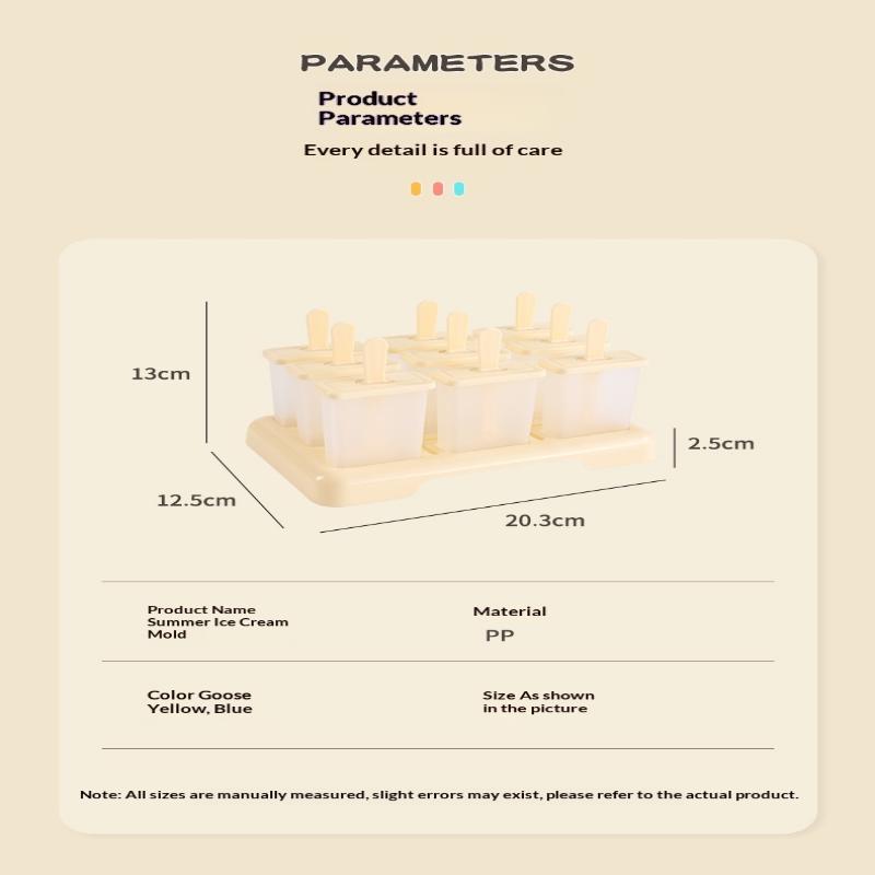 9 Grid Ice Cream Popsicle Mold Diy Ice Cream Machine Homemade Ice Box With Plastic Stick Ice-Lolly Mold Ice Tray Kitchen Gadgets