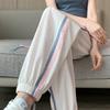 Quick-drying Sweatpants for Women In Summer New Striped Trousers Thin Quick-drying Breathable Elastic Waist