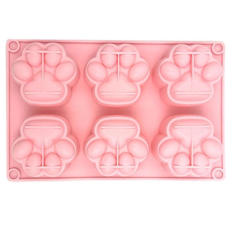 Forma silikonowa na mydło z kocimi łapkami z wieloma wgłębieniami Forma zwierzęca na świece z żywicy gipsowej DIY Forma na czekoladę galaretkę ciasto kostki lodu Dekoracja biurka Prezent