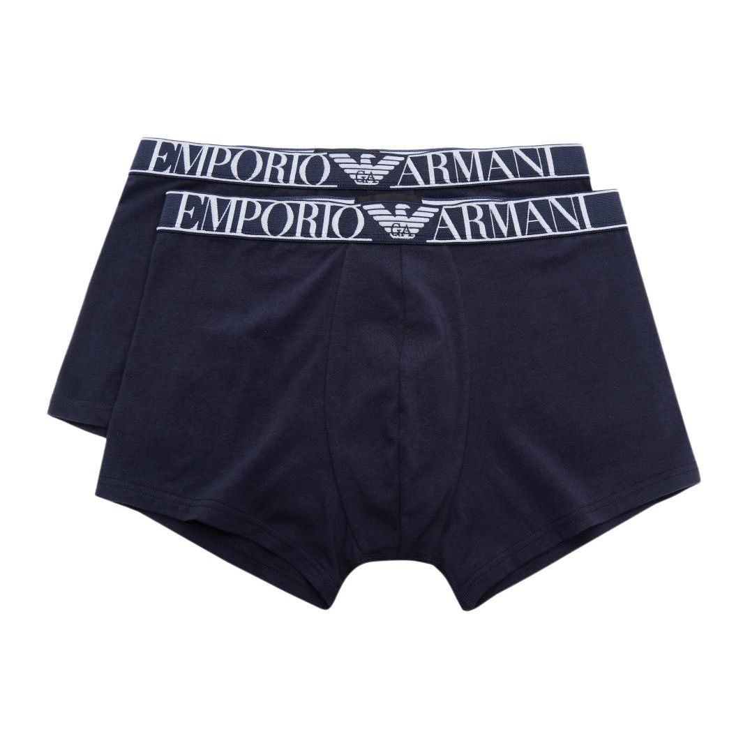 

Emporio Armani SS23 Logo Letter Embroidered Boxer Briefs 2-Pack Men underwear Navy-Blue 111769-3R720-27435 M