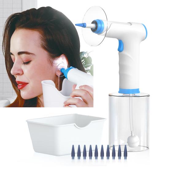 Electric Ear Wax Remover 4-Mode Ear Cleaning Kit with LED Light Reusable Ear Irrigator Kit for Safe And Effective Home Use