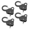 4PCS Spring Snap Attach Rope Hook 38?58in Opening 316 Stainless Steel Quick Threading Boat Spring