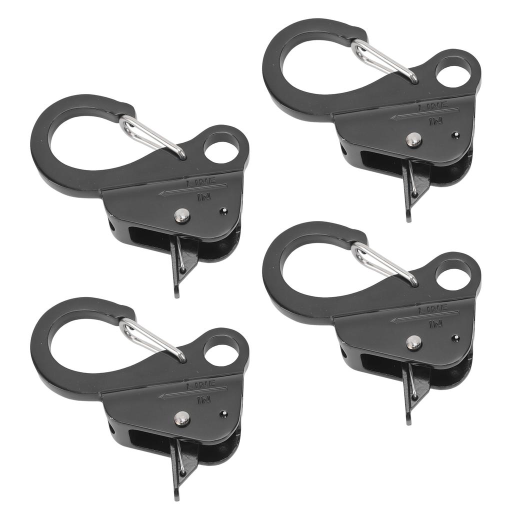 4PCS Spring Snap Attach Rope Hook 38?58in Opening 316 Stainless Steel Quick Threading Boat Spring