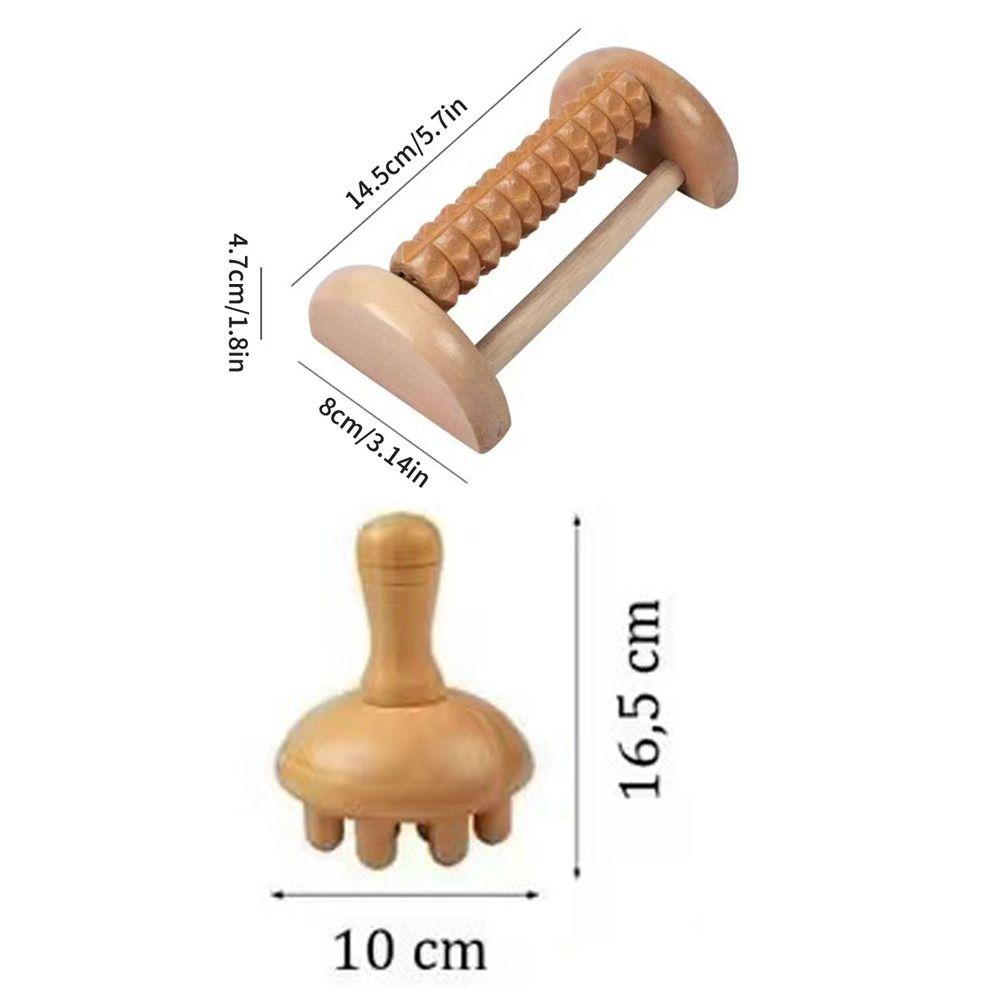 Wooden Foot Sole Massager Muscle Relaxation Acupoint Ball Portable Foot And Leg Massager  Foot Care