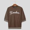 INCERUN Men Round Neck 3/4 Sleeve Striped Print Stitching Summer T-shirts Tops