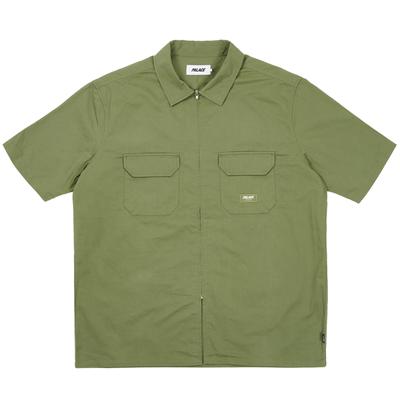 Palace SS24 D-Man Shirt With Zip Pocket Unisex Tops Olive P26SH036