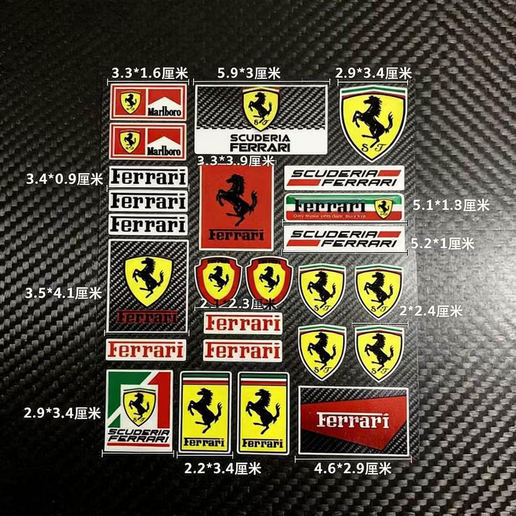 Adesivo per Auto Riflettente Decorazione Decalcomania Autoadesiva Scudo Adesivi Sostituzione per Ferrari SJ Teams Accessorio di Styling