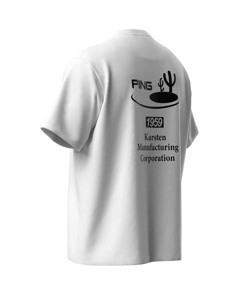Ping Apparel Men's Short Sleeve Printed T-Shirt (Suitable for Golf) / 621-4264801 030_White, Size 3L