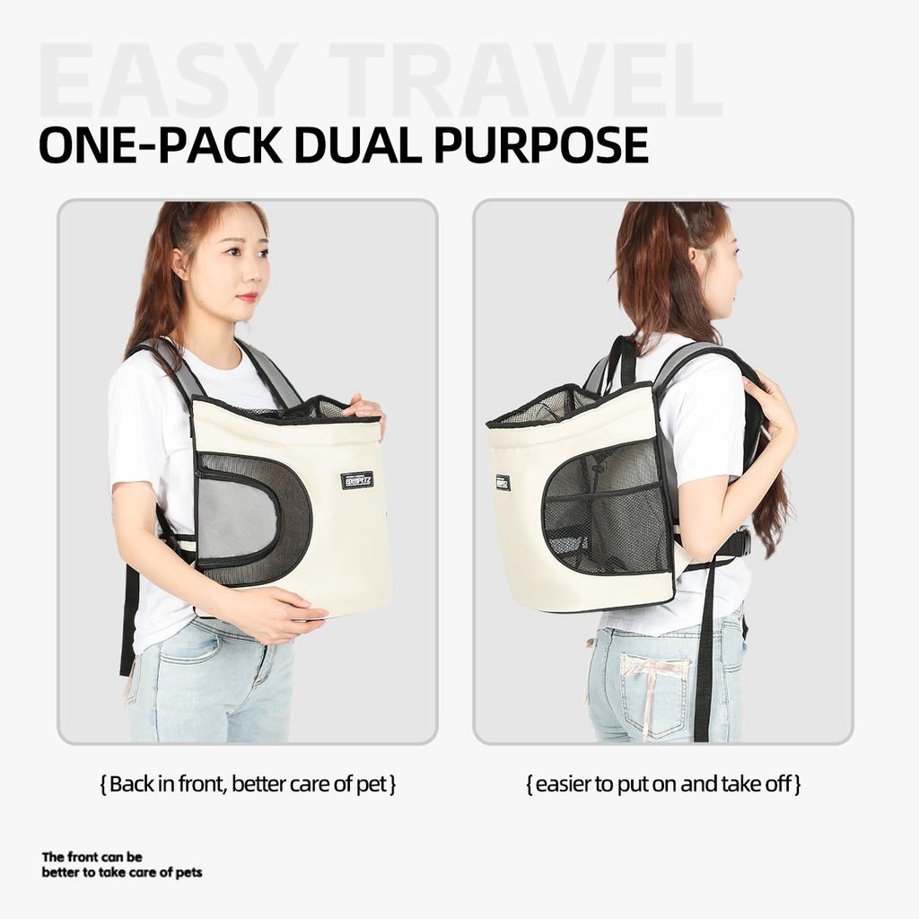!pet Cat Dog Chest Backpack,puppy Kitten Travefront Carrying Tote Bag,breathable Portable Pet Backpack