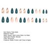 Yousheng 1 Set Fake Nails Matte Green Leaf Easy To Apply Remove Minimalistic Sweet Anti-break Fake Nails Women Supply