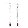 Anime Hunter X Hunter Clip-Ohrringe für Frauen Männer Red Water Drop Ketten Stud Kurapika Kurta Cosplay Ohrringe Schmuck Geschenk
