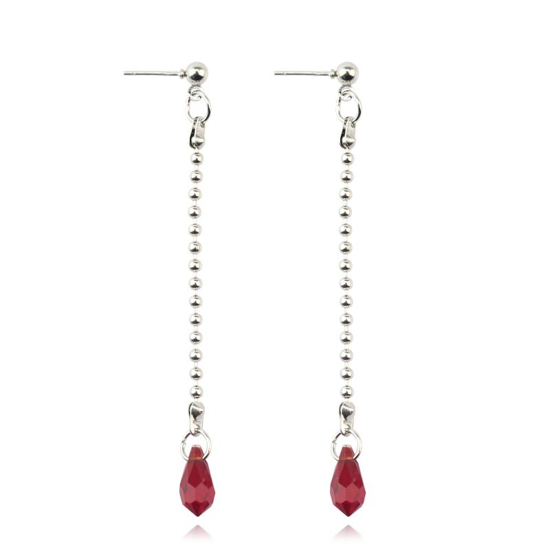 Anime Hunter X Hunter Clip-Ohrringe für Frauen Männer Red Water Drop Ketten Stud Kurapika Kurta Cosplay Ohrringe Schmuck Geschenk