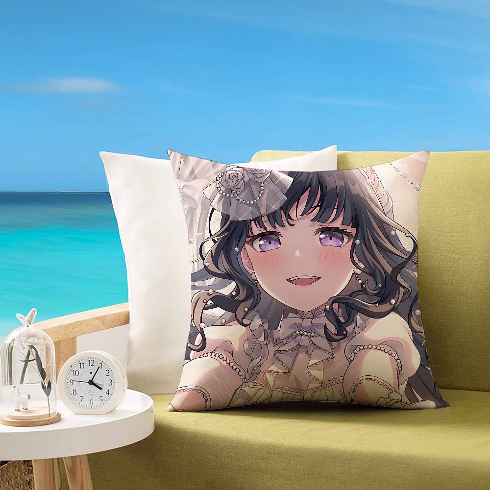 B-Bang Dream Ave Mujica Cartoon Pillow Case Cushion Cover Soft Cute Throw Pillow Case For Sofa Pillowcase Polyester With Zipper