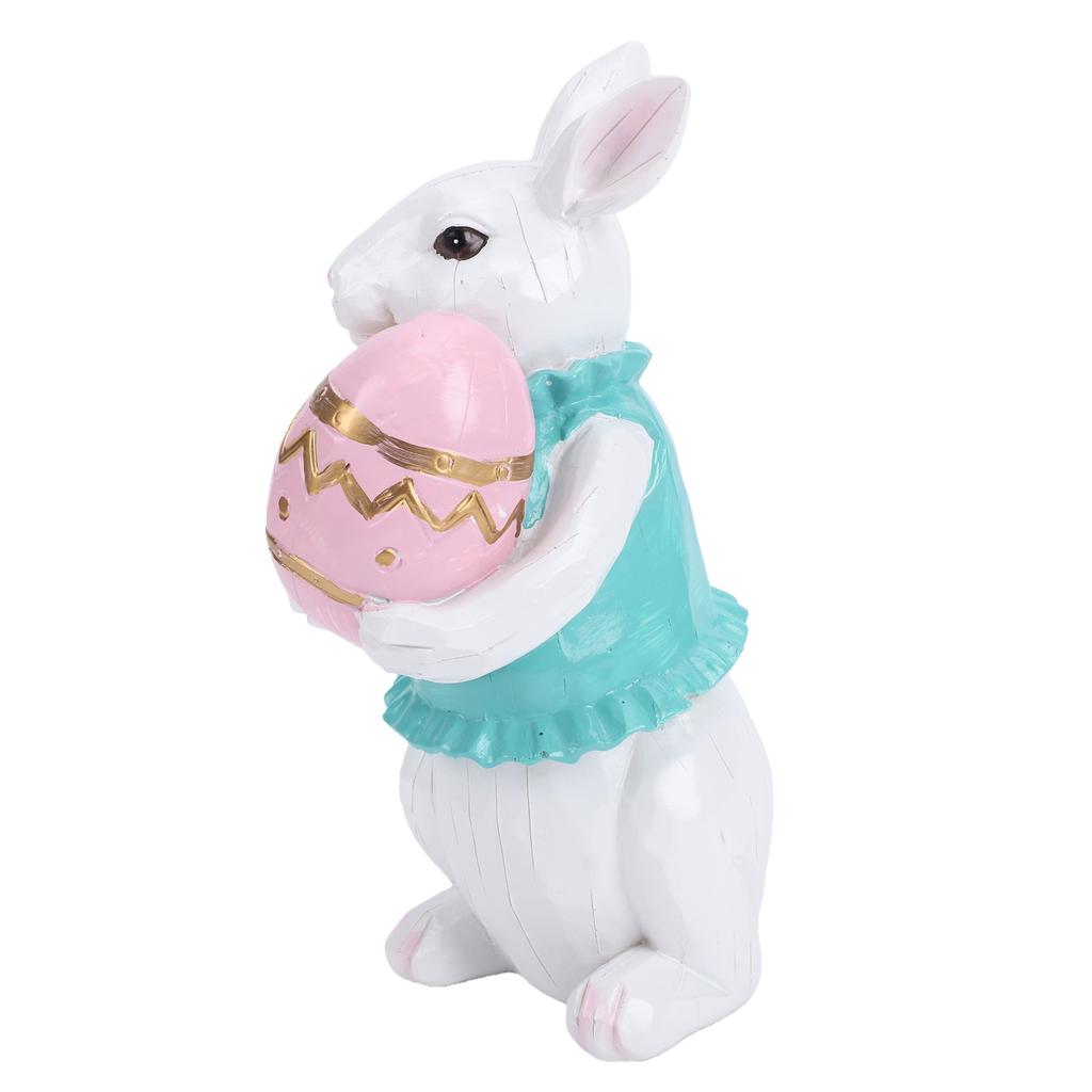Easter Bunny Decoration Resin Figurine Statue Cute Easter Rabbit Ornament for Home Holiday Gift Style B