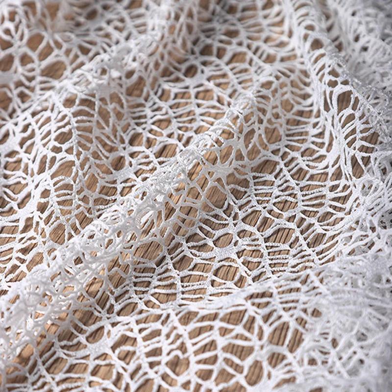 

1 ярд Авокадово-зеленая Полая Сетка Марля Неровная Извилистая Текстура Креативное Платье DIY Одежда Швейная Ткань Упаковка Букета 1 yard