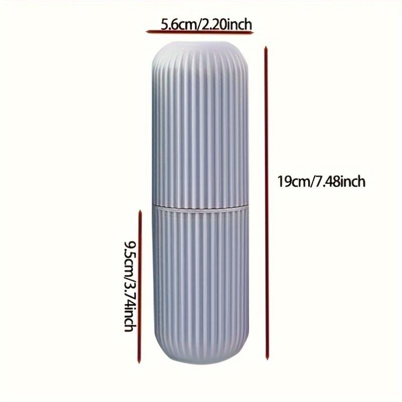 1pc Portable Toothbrush Organizer - Dustproof, Multi-Compartment Storage for Travel & Home, Ideal for Toothbrushes, Ribbed Design, White