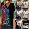 Women's Fashion Casual Short Sleeve V Neck Blouses & Shirts