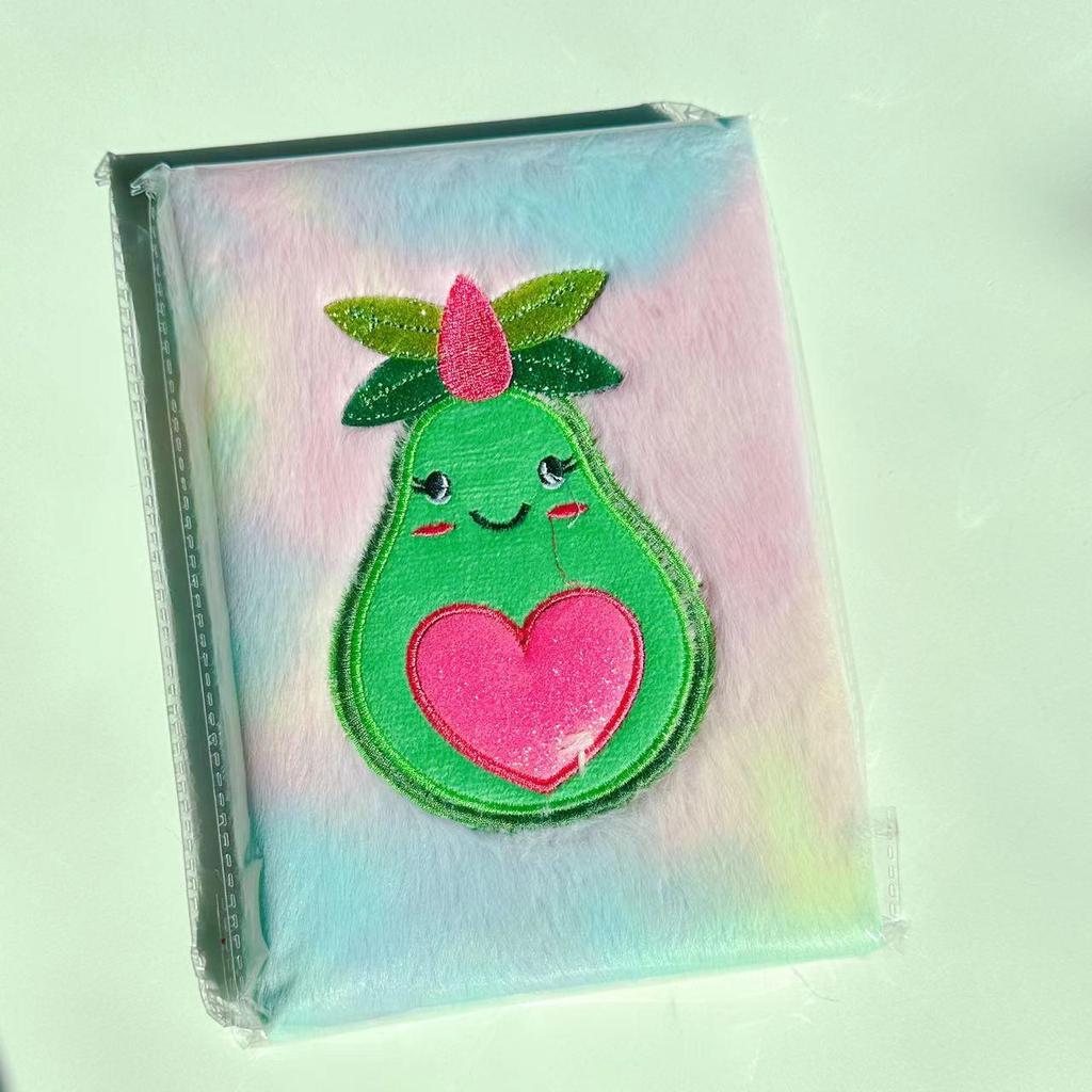 Cute Plush Embroidered A5 Cartoon Notebook Diary