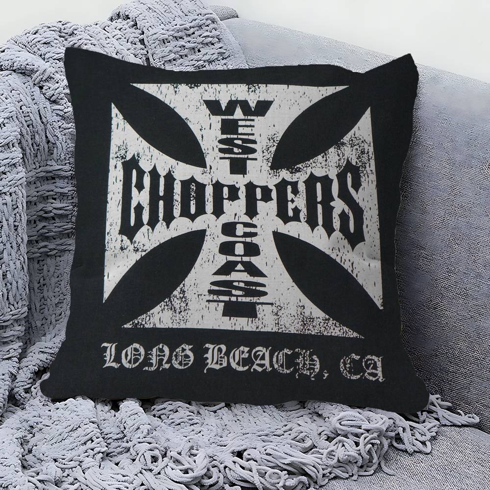 Federa per Cuscino West C-Coast C-Choppers Federa per Cuscino da Lancio per Auto Divano Auto Regalo di Natale 40x40cm 45x45cm